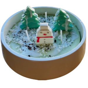 Vela Natal 2 Pinheiros 1 Boneco de Neve